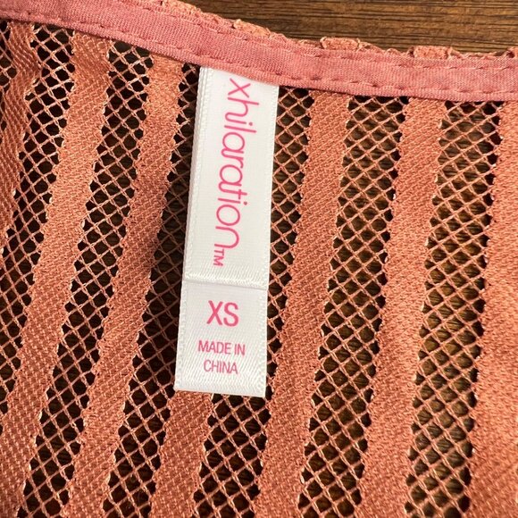 Sheer Pink Flare Sleeve Kimono Boho Flowy Whimsigoth Fairycore Lace Fringe XS - Picture 8 of 10